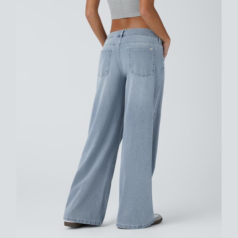 Hylora Flex Asymmetric Wide-Leg Jeans