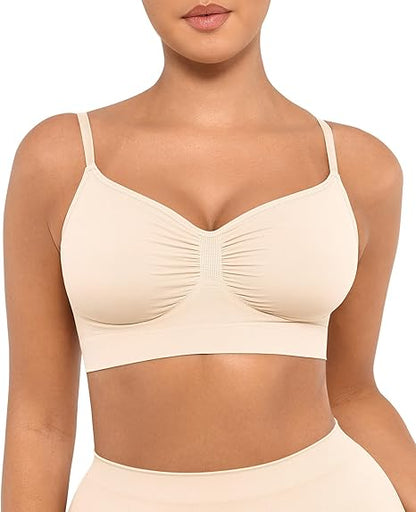 FeelinGirl Bralettes for Women with Support Comfortable Bras No Underwire Seamless Everyday Bras
