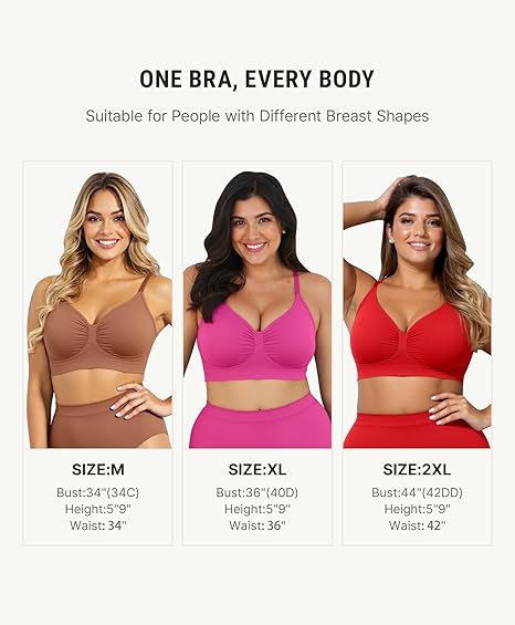 FeelinGirl Bralettes for Women with Support Comfortable Bras No Underwire Seamless Everyday Bras