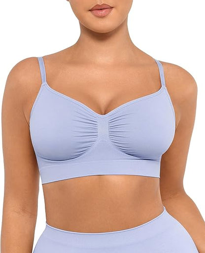 FeelinGirl Bralettes for Women with Support Comfortable Bras No Underwire Seamless Everyday Bras