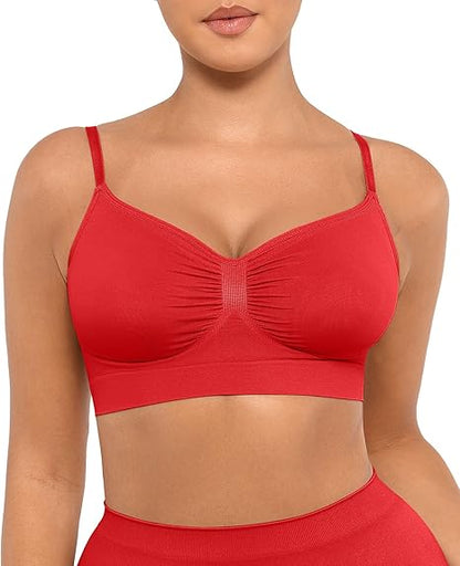 FeelinGirl Bralettes for Women with Support Comfortable Bras No Underwire Seamless Everyday Bras