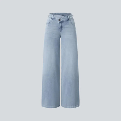 Hylora Flex Asymmetric Wide-Leg Jeans