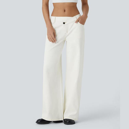 Hylora Flex Asymmetric Wide-Leg Jeans