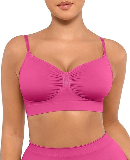 FeelinGirl Bralettes for Women with Support Comfortable Bras No Underwire Seamless Everyday Bras